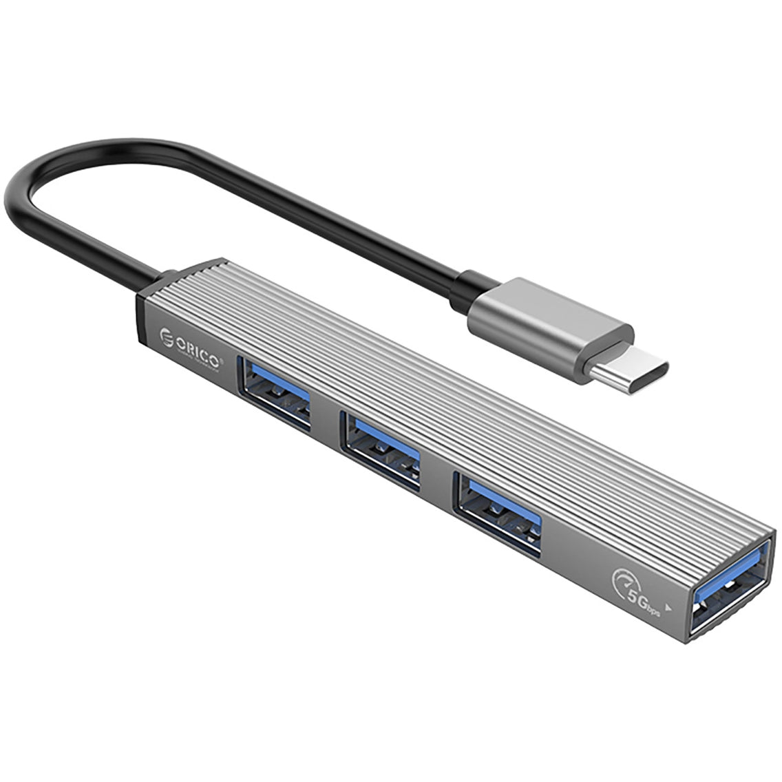 Hub USB-C Orico AH-A13, 1 x USB-A 3.0 - 3 x USB-A, Γκρι