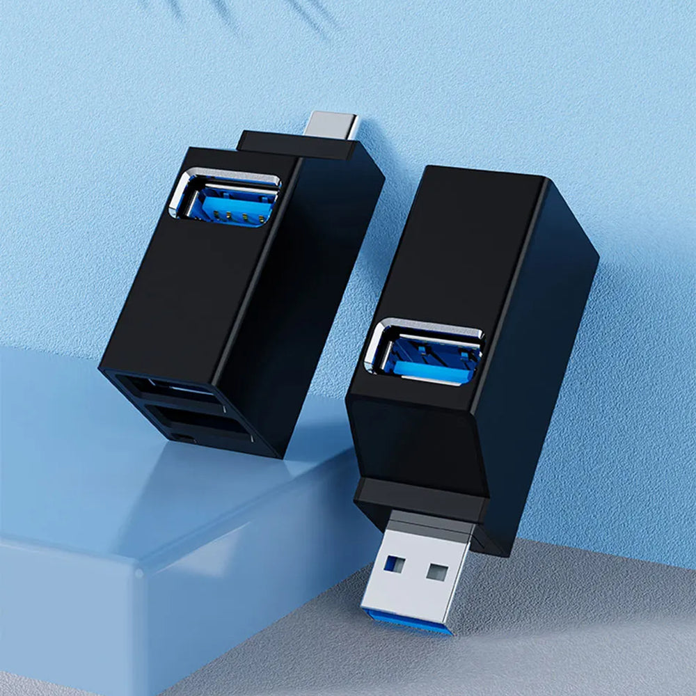 Hub USB-C Techsuit H10 EchoLink, 3 σε 1, Μαύρο