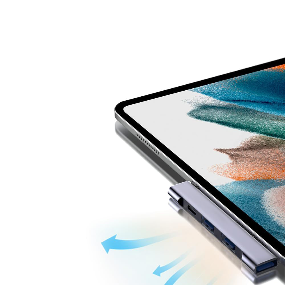 Hub USB-C Techsuit H12 ZenithDock, 4in1, Γκρι