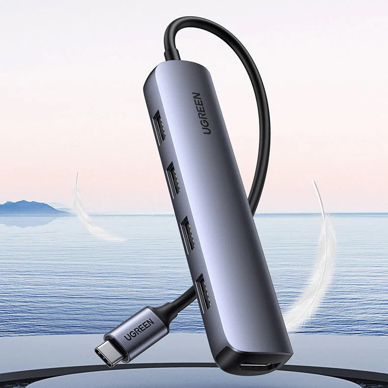 Hub USB-C UGREEN CM417, 4 x USB-A 3.2 - 1 x HDMI, Γκρι