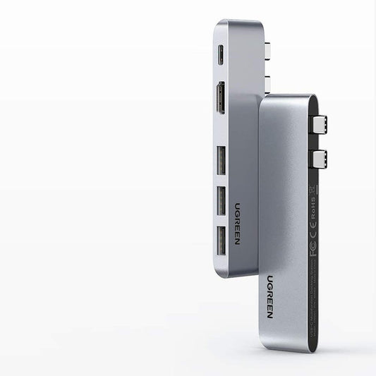 UGREEN USB-C Hub for Apple MacBook Pro / Air Series, 3 x USB-A 3.0 - 1 x USB-C - 1 x HDMI, Gray