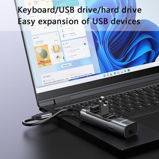 Hub USB-C Yesido HB24, 5in1, Γκρι