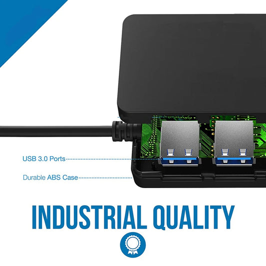 Hub USB Techsuit H15 QuantumNode, 4in1, Μαύρο