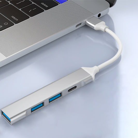 Hub USB Techsuit H19 PolarisBridge, 4σε1, Γκρι Άσπρο