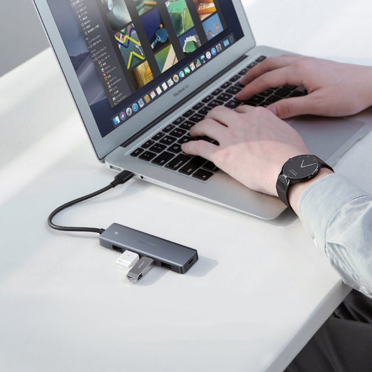 Διανομέας USB-C UGREEN CM219, 4 x USB-A 3.0, γκρι