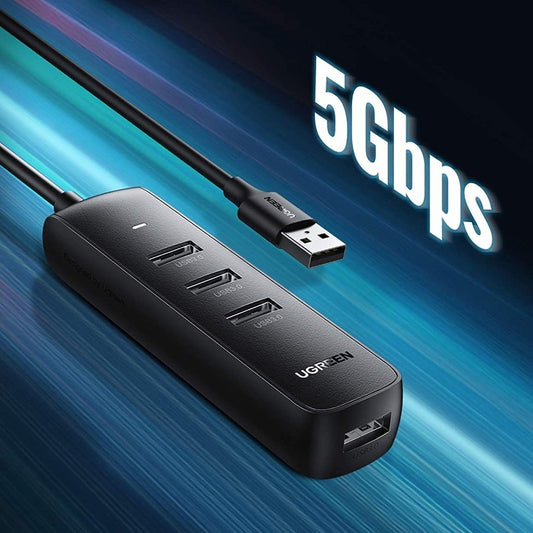 Διανομέας USB UGREEN CM416, 4 x USB-A 3.0, 0.25m, Μαύρο