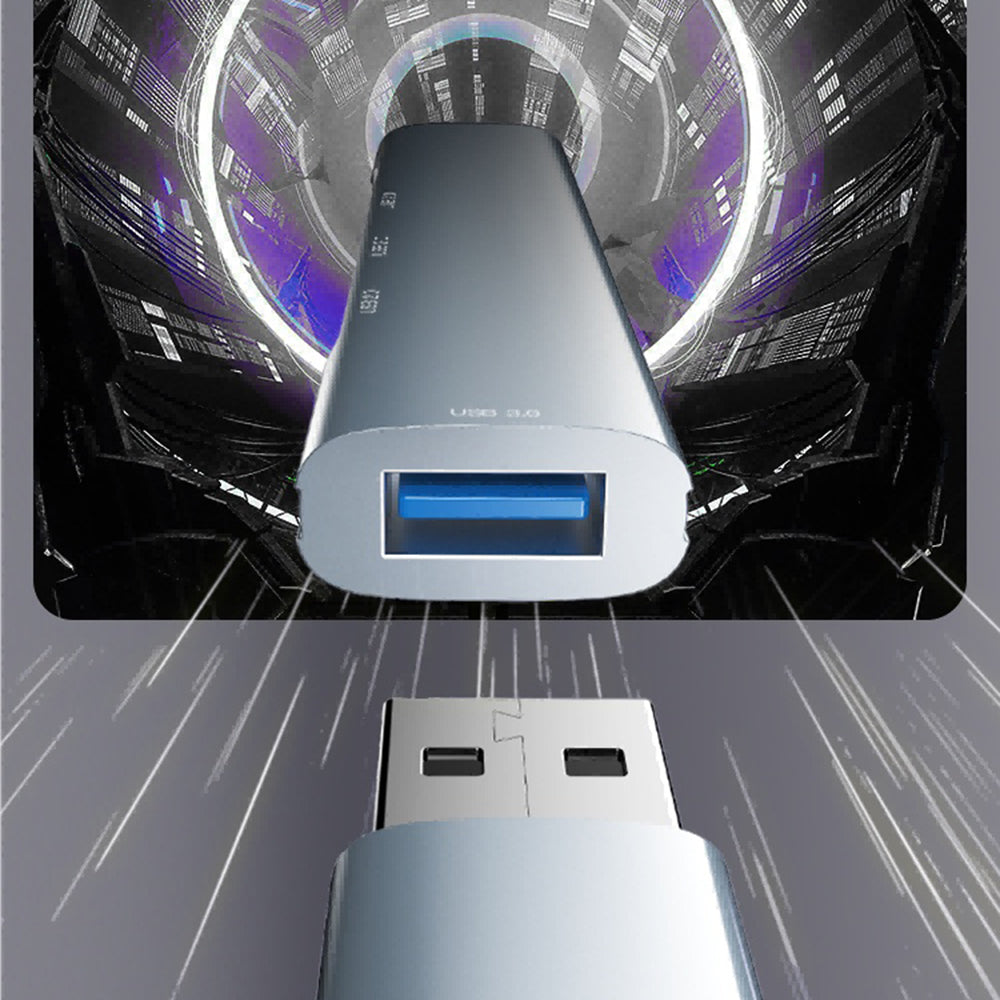 Hub USB Yesido HB18, 4in1, Γκρι