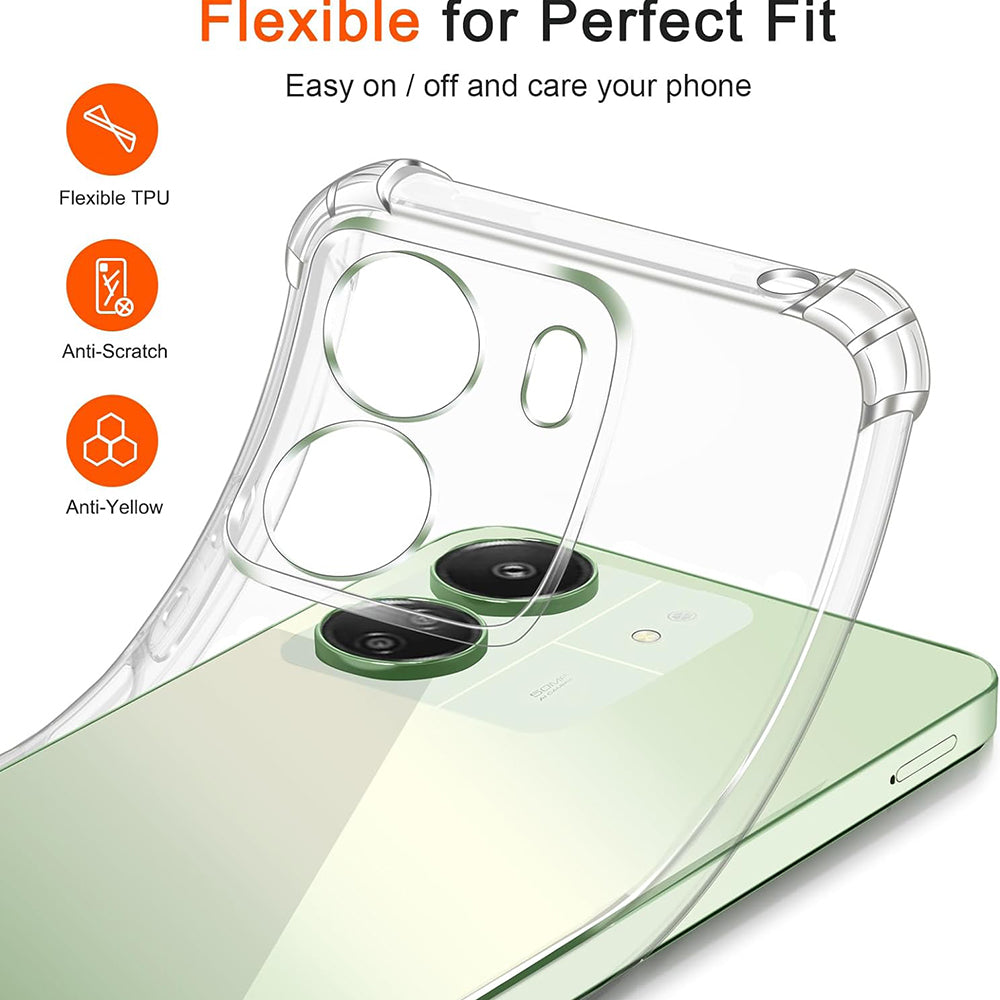 Θήκη Προστασίας Κάμερας για Xiaomi Poco C65 / Redmi 13C, Techsuit, Ανθεκτική σε Κρούσεις Διαφανής, Διάφανη