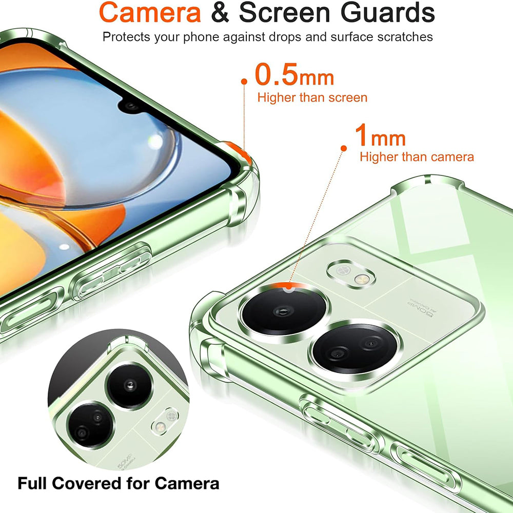 Θήκη Προστασίας Κάμερας για Xiaomi Poco C65 / Redmi 13C, Techsuit, Ανθεκτική σε Κρούσεις Διαφανής, Διάφανη