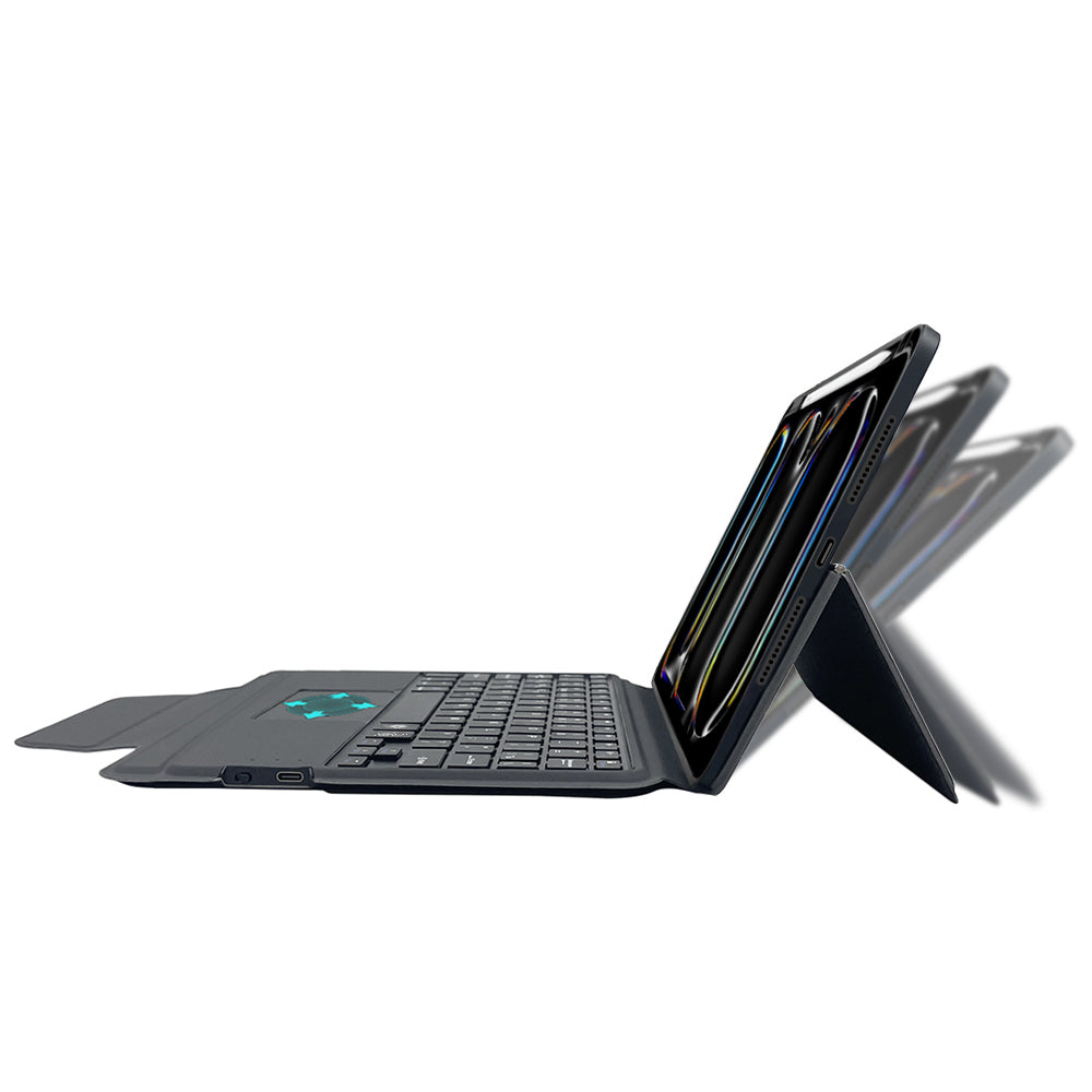 Θήκη με Πληκτρολόγιο για Apple iPad Pro 11 (2024), Techsuit, KeyTab Pro, Μαύρο