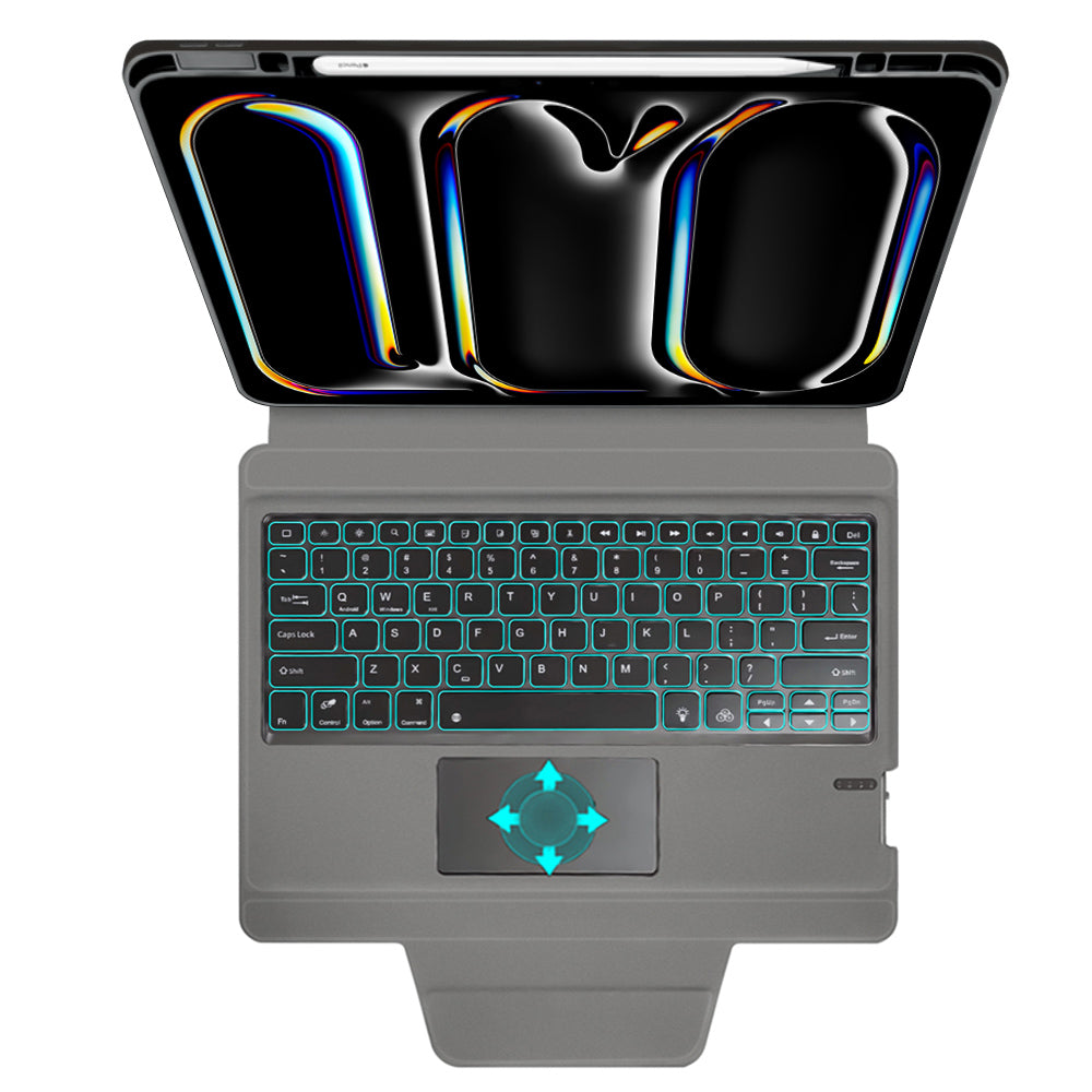 Θήκη με Πληκτρολόγιο για Apple iPad Pro 13 (2024), Techsuit, KeyTab Pro, Μαύρο