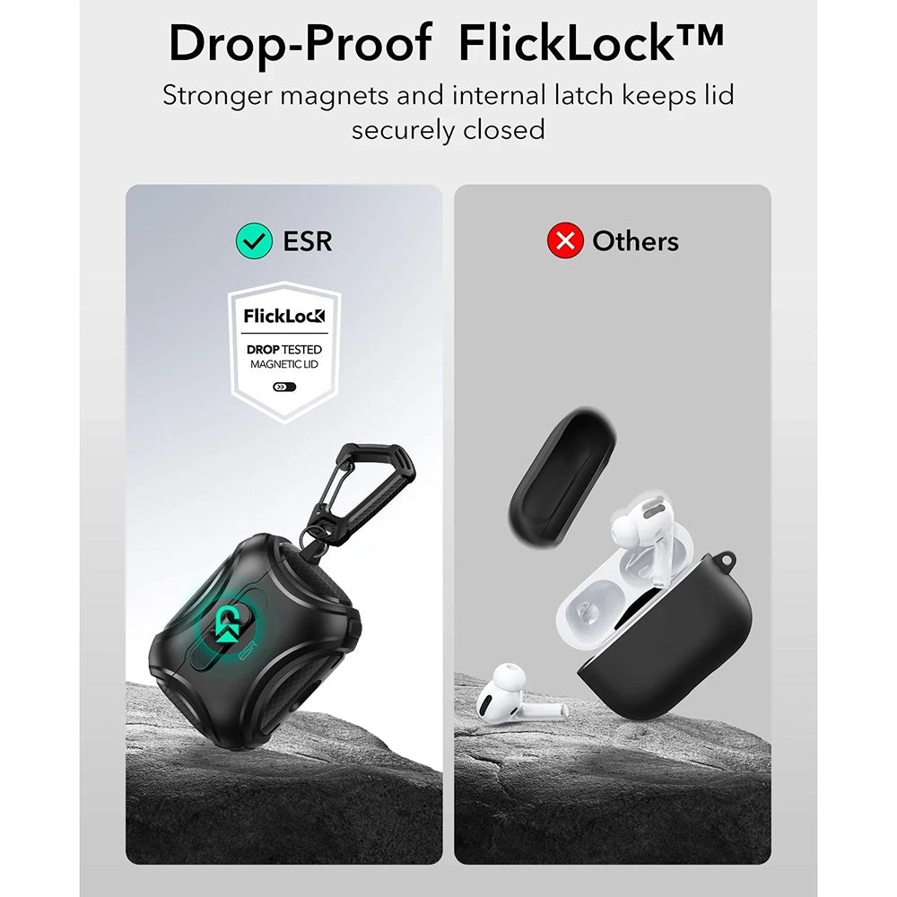 Θήκη ESR Cyber FlickLock για Apple AirPods Pro 3, Μαύρη