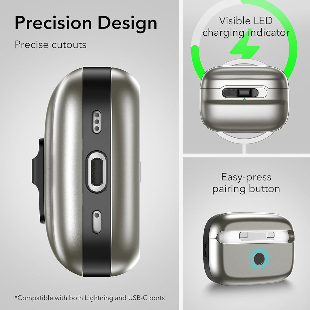 Θήκη ESR Pulse για Apple AirPods Pro Series, Γκρι