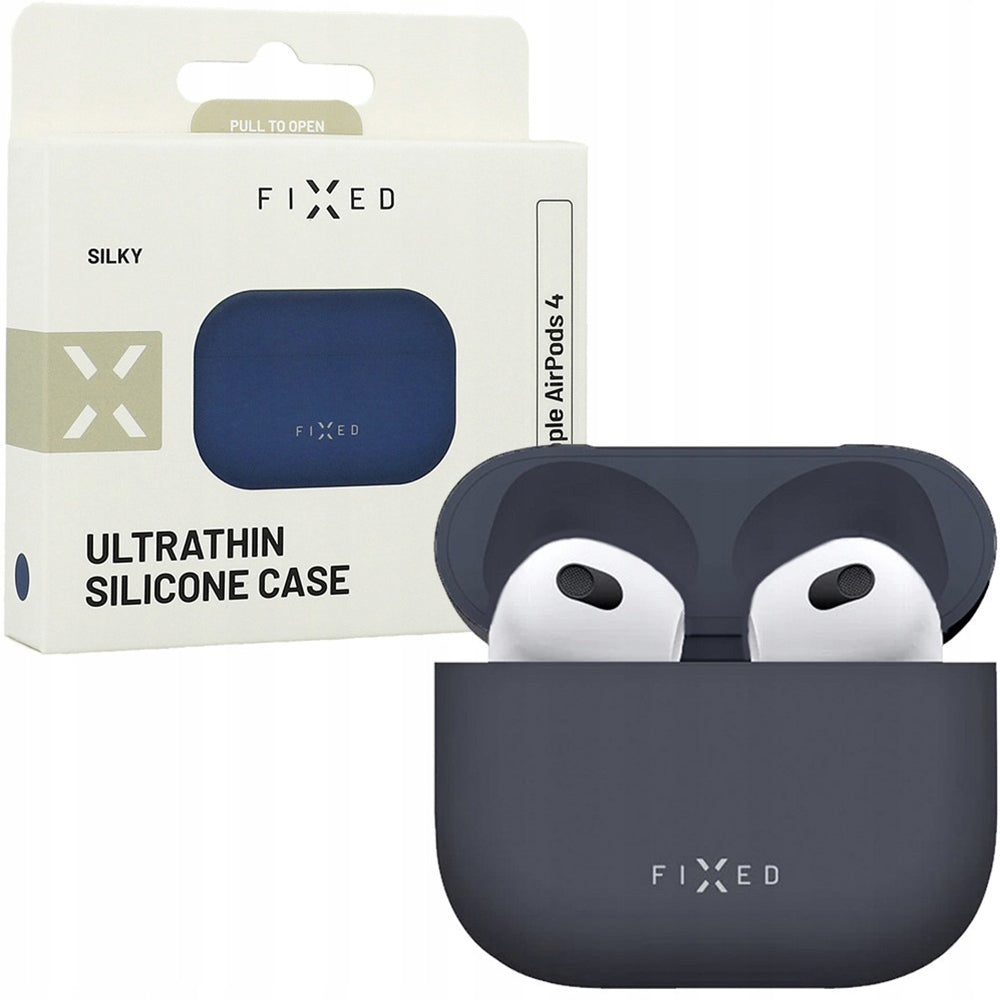 Θήκη Fixed Silky για Apple AirPods 4, Μπλε