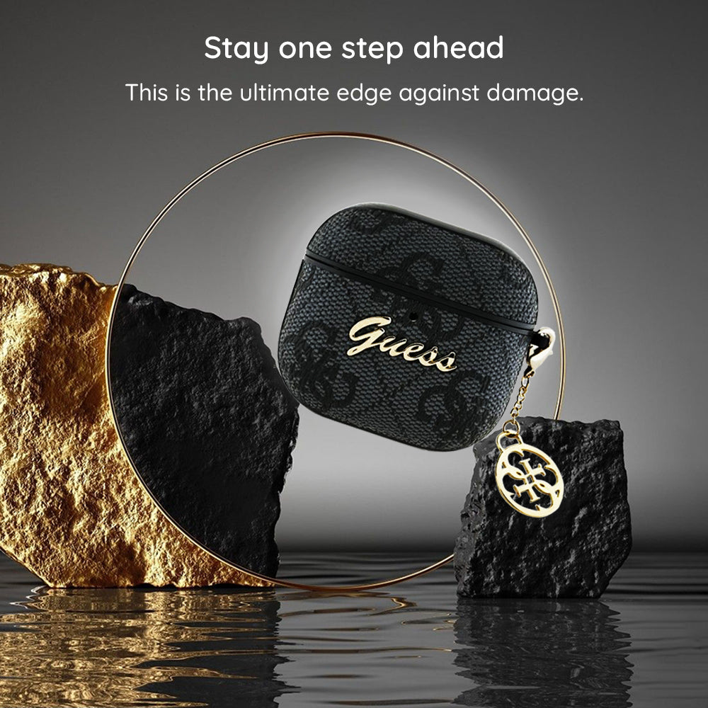 Θήκη Guess 4G Charm για Apple AirPods 4, Καφέ