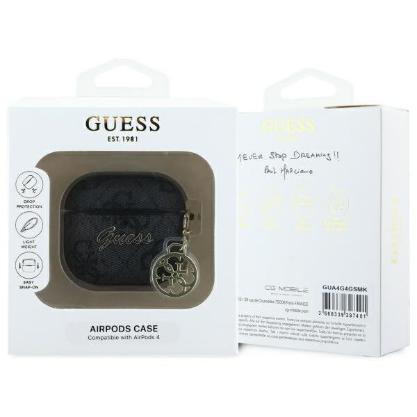 Θήκη Guess 4G Charm για Apple AirPods 4, Καφέ