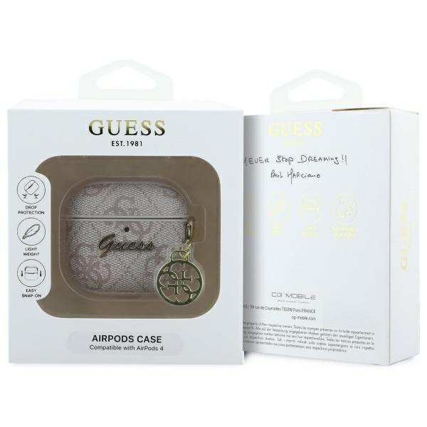 Θήκη Guess 4G Charm για Apple AirPods 4, Ροζ
