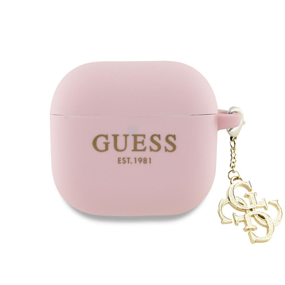 Θήκη Guess W/4G Charm για Apple AirPods 4, Ροζ