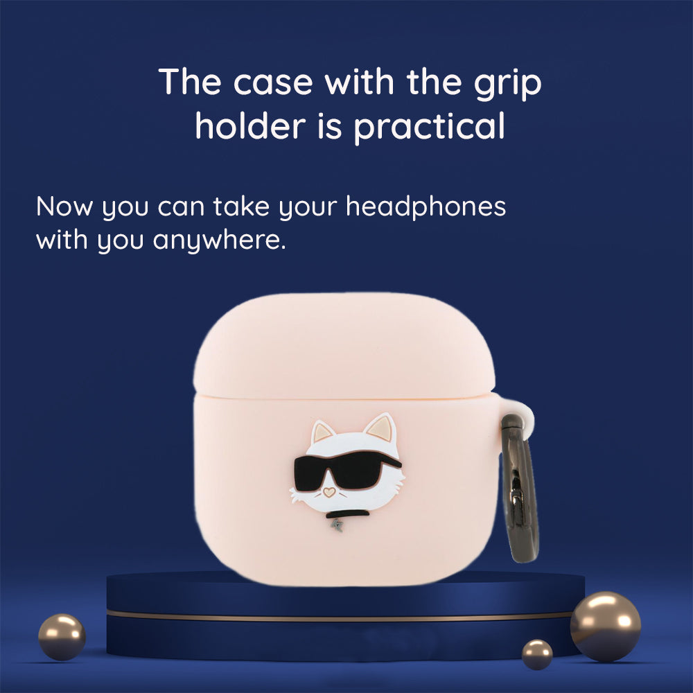 Θήκη Karl Lagerfeld 3D Choupette's Head για Apple AirPods 4, Μαύρη