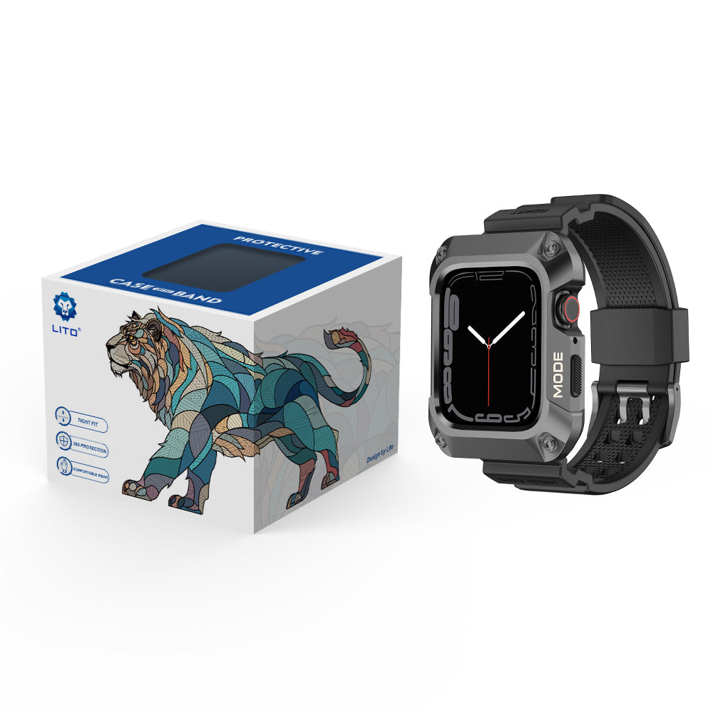 Λουράκι Lito RuggedArmor για Apple Watch 44mm Series, Γκρι
