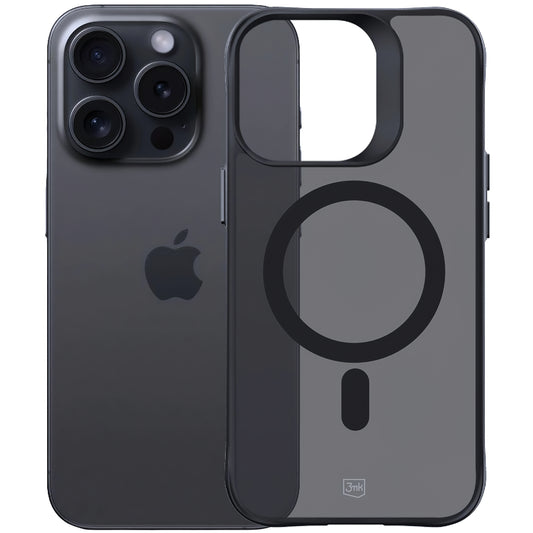 Θήκη MagSafe για Apple iPhone 15 Pro Max, 3MK, Smoke MagCase, Μαύρο