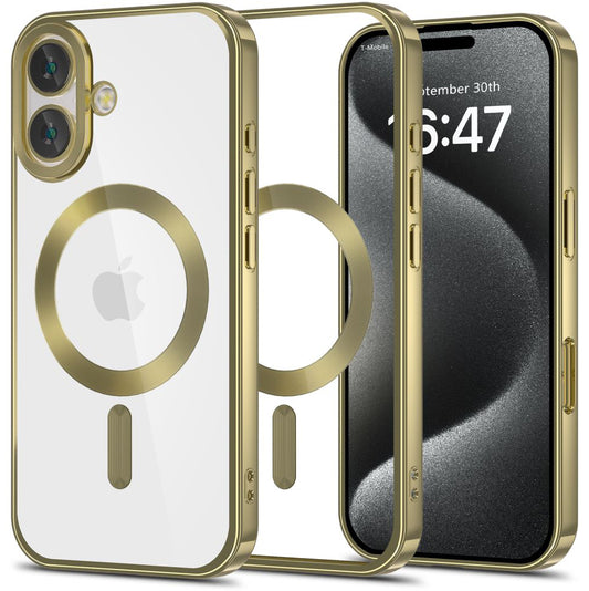 Θήκη MagSafe για Apple iPhone 16, Tech-Protect, Magflex Satin, Χρυσό
