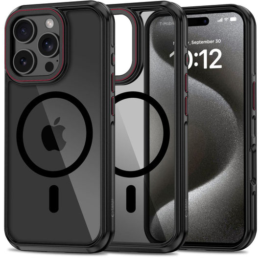 Θήκη MagSafe για Apple iPhone 16 Pro Max, Tech-Protect, Maghybrid, Μαύρο