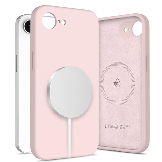 Θήκη MagSafe για Apple iPhone 16e, Tech-Protect, Liquid Silicone, Ροζ