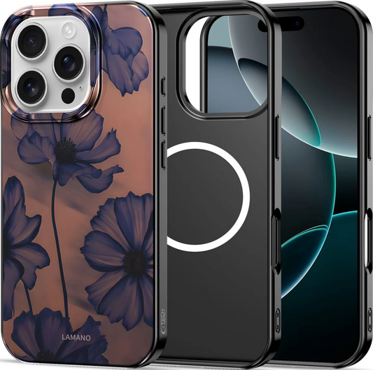 Θήκη MagSafe για Apple iPhone 16 Pro Max, Tech-Protect, Lamano Velvet Night, Μαύρη