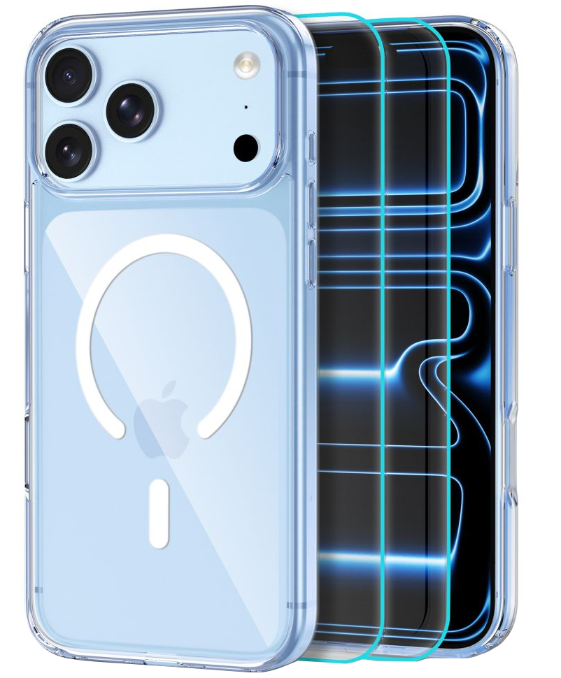 Θήκη MagSafe για Apple iPhone 18 Pro / 17 Pro, Tech-Protect, Flexair Hybrid με Προστατευτικό Οθόνης, Διαφανής