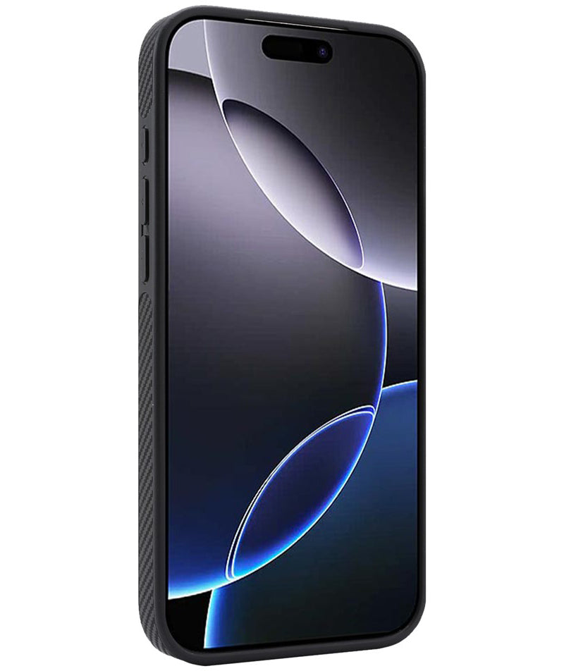 Θήκη MagSafe για Apple iPhone 16 Pro, OEM, Carbon Metal Ring, Μαύρο