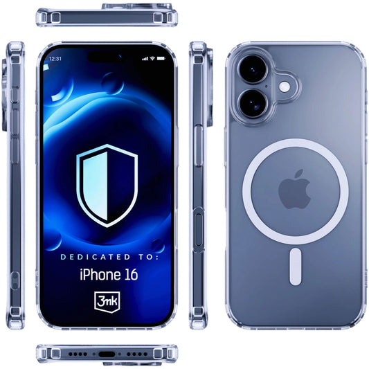 Θήκη MagSafe για Apple iPhone 16 Plus, 3MK, MagCase, MagCase, Διαφανής