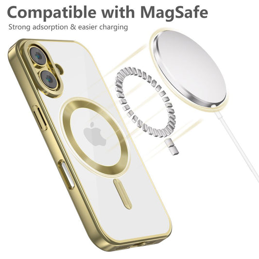 Θήκη MagSafe για Apple iPhone 16, Tech-Protect, Magflex Satin, Χρυσό