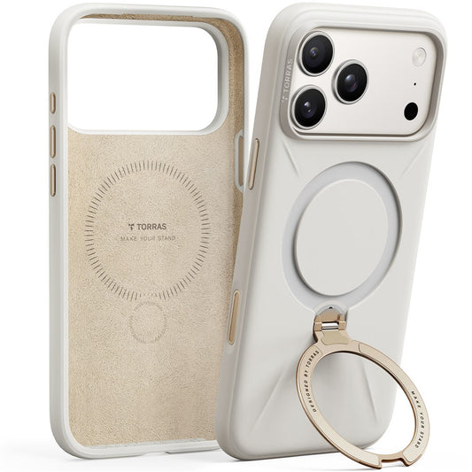 Θήκη MagSafe για Apple iPhone 17 Pro Max, Torras, QPRO Silicone, Λευκή