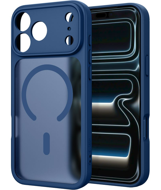 MagSafe Case for Apple iPhone 18 Pro / 17 Pro, Tech-Protect, BasicMag, Matte Navy Blue