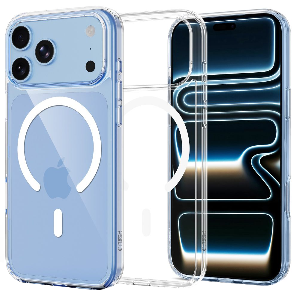 Θήκη MagSafe για Apple iPhone 18 Pro / 17 Pro, Tech-Protect, Flexair Hybrid με Προστατευτικό Οθόνης, Διαφανής