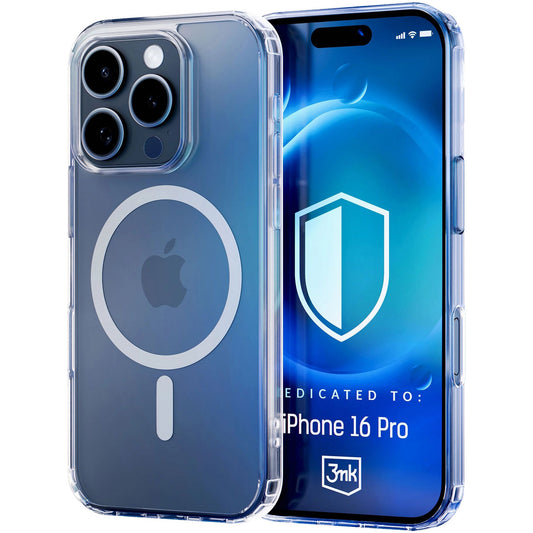 Θήκη MagSafe για Apple iPhone 16 Pro, 3MK, MagCase, MagCase, Διαφανής