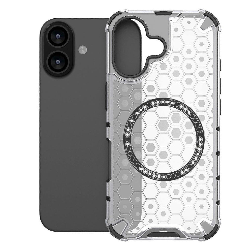 Θήκη MagSafe για Apple iPhone 17, Techsuit, HoneyComb Shield, Λευκή