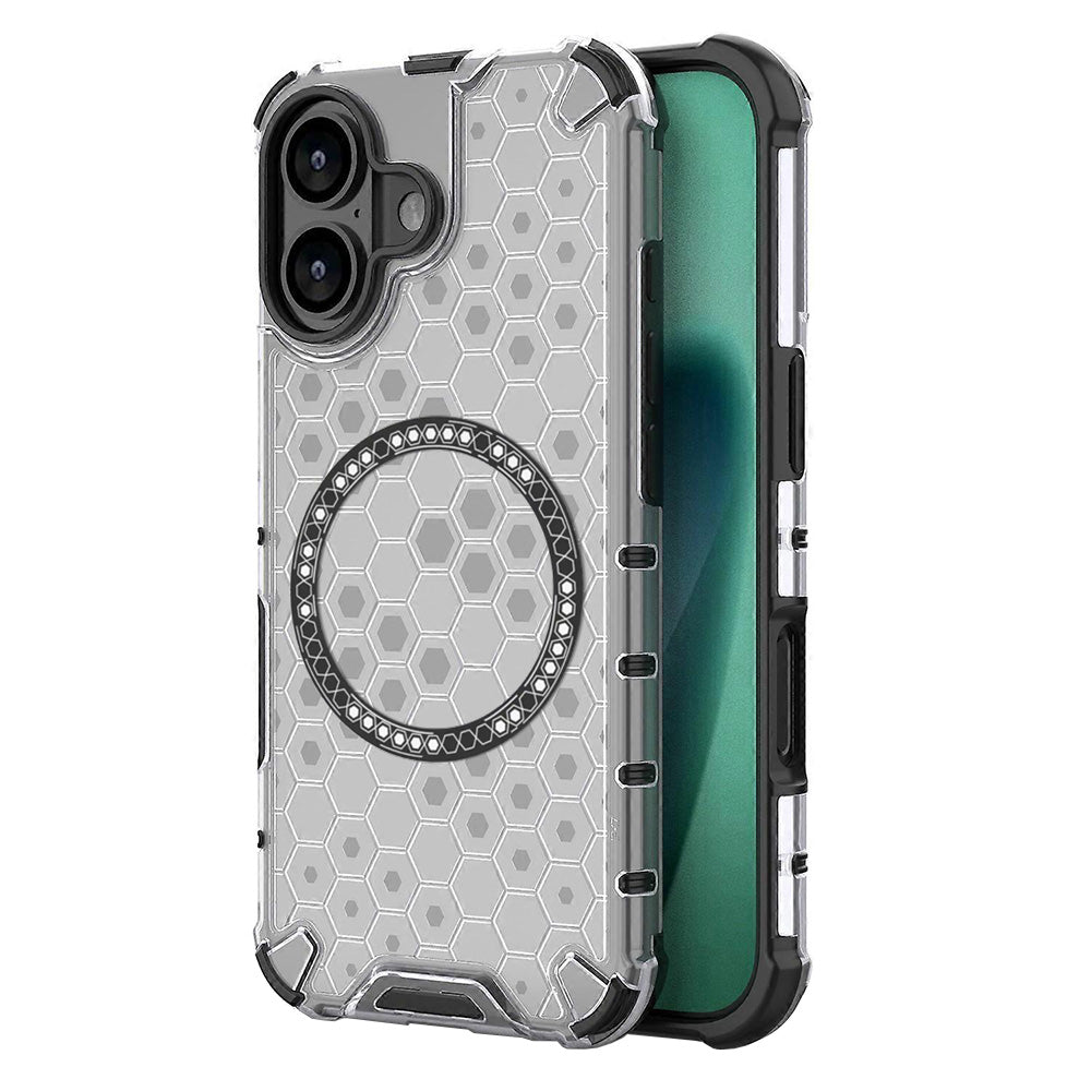 Θήκη MagSafe για Apple iPhone 17, Techsuit, HoneyComb Shield, Λευκή