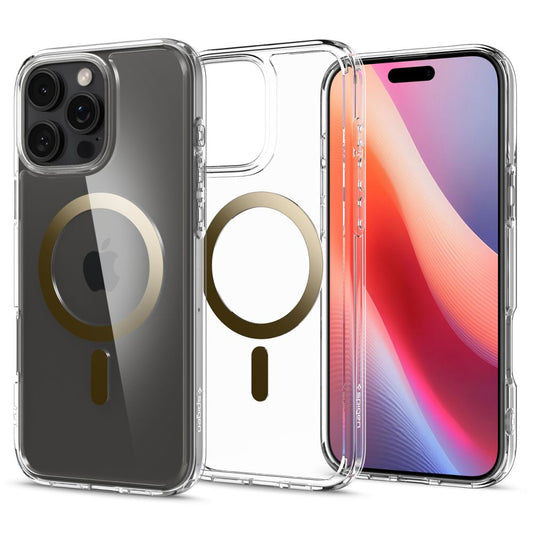 Θήκη MagSafe για Apple iPhone 16 Pro Max, Spigen, Ultra Hybrid, Χρυσή ACS08001