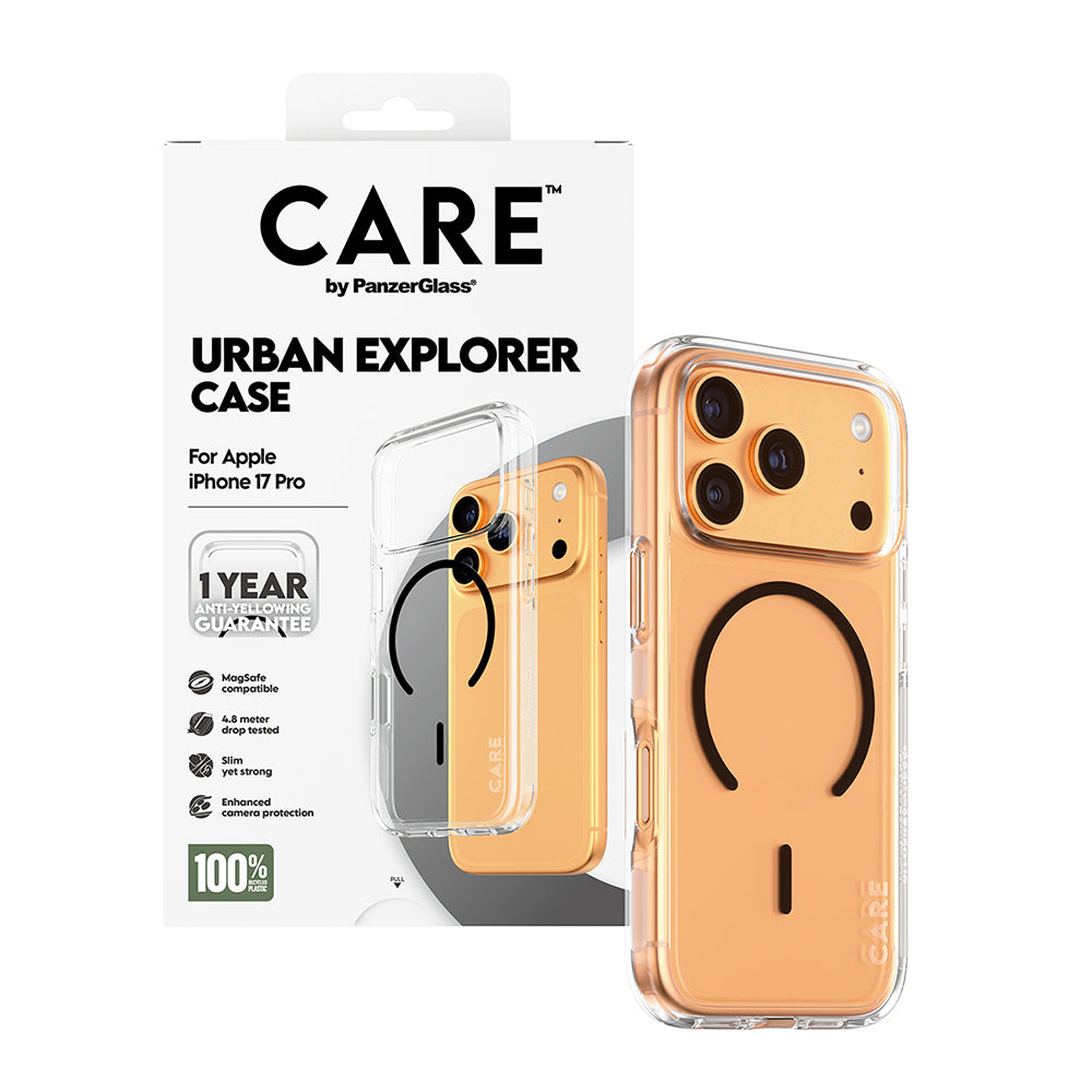 Θήκη MagSafe για Apple iPhone 17 Pro, PanzerGlass, Care Urban Explorer, Διαφανής Λευκή, Επανασφραγισμένη