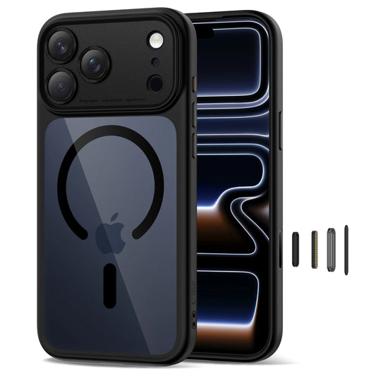 Θήκη MagSafe για Apple iPhone 17 Pro Max, Tech-Protect, MagPeak, Μαύρη Διαφανής