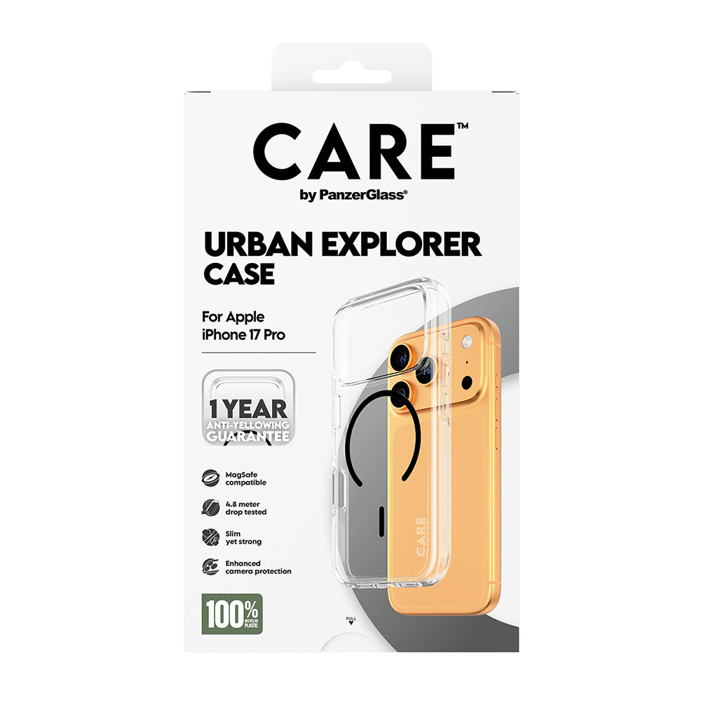 Θήκη MagSafe για Apple iPhone 17 Pro, PanzerGlass, Care Urban Explorer, Διαφανής Λευκή, Επανασφραγισμένη