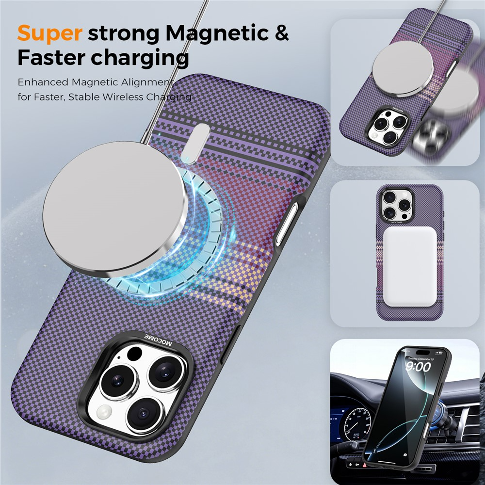 Θήκη MagSafe για Apple iPhone 16 Pro Max, OEM, Gradient Rainbow, Μωβ