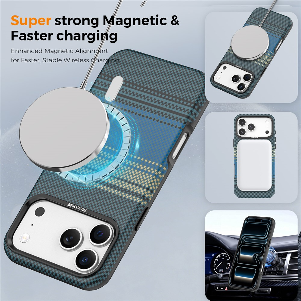 Θήκη MagSafe για Apple iPhone 17 Pro, OEM, Gradient Rainbow, Μπλε Σκούρο