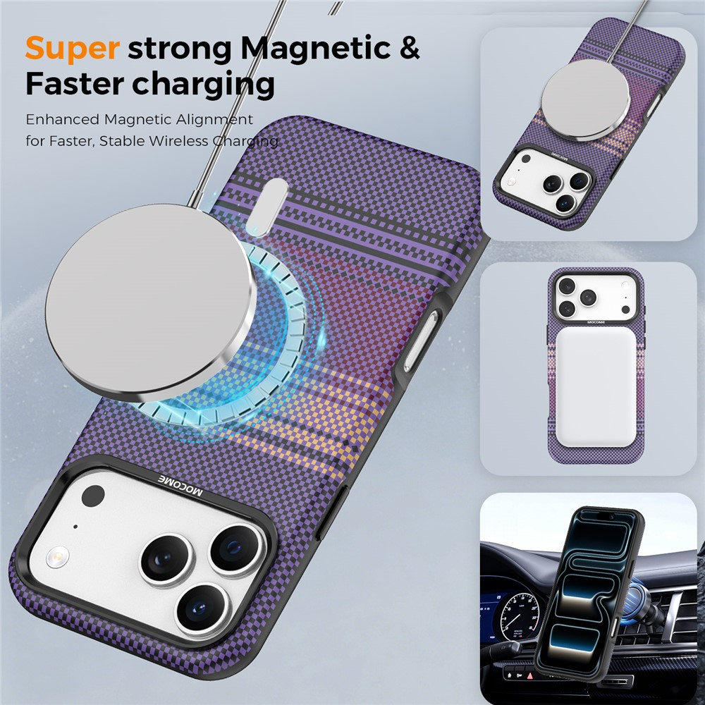 Θήκη MagSafe για Apple iPhone 17 Pro, OEM, Gradient Rainbow, Μωβ