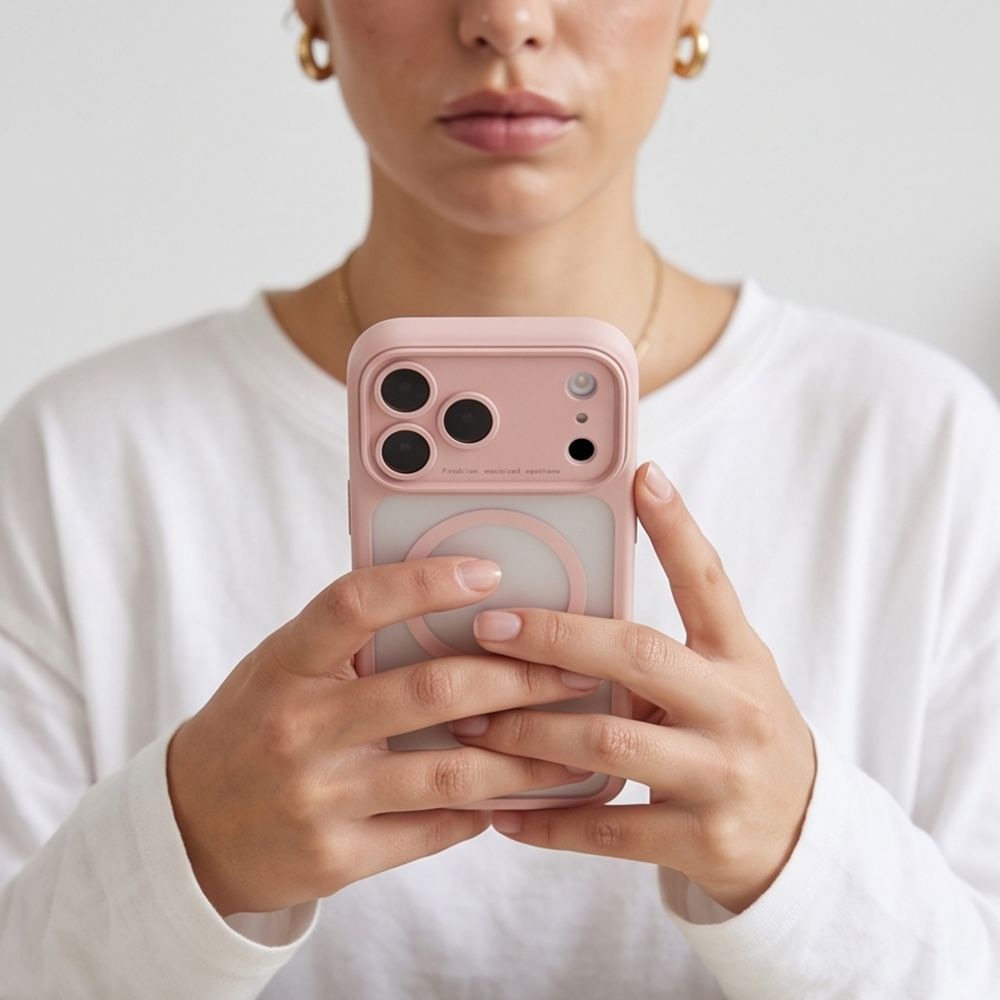 Θήκη MagSafe για Apple iPhone 18 Pro / 17 Pro, Tech-Protect, MagPeak CC, Ματ Ροζ