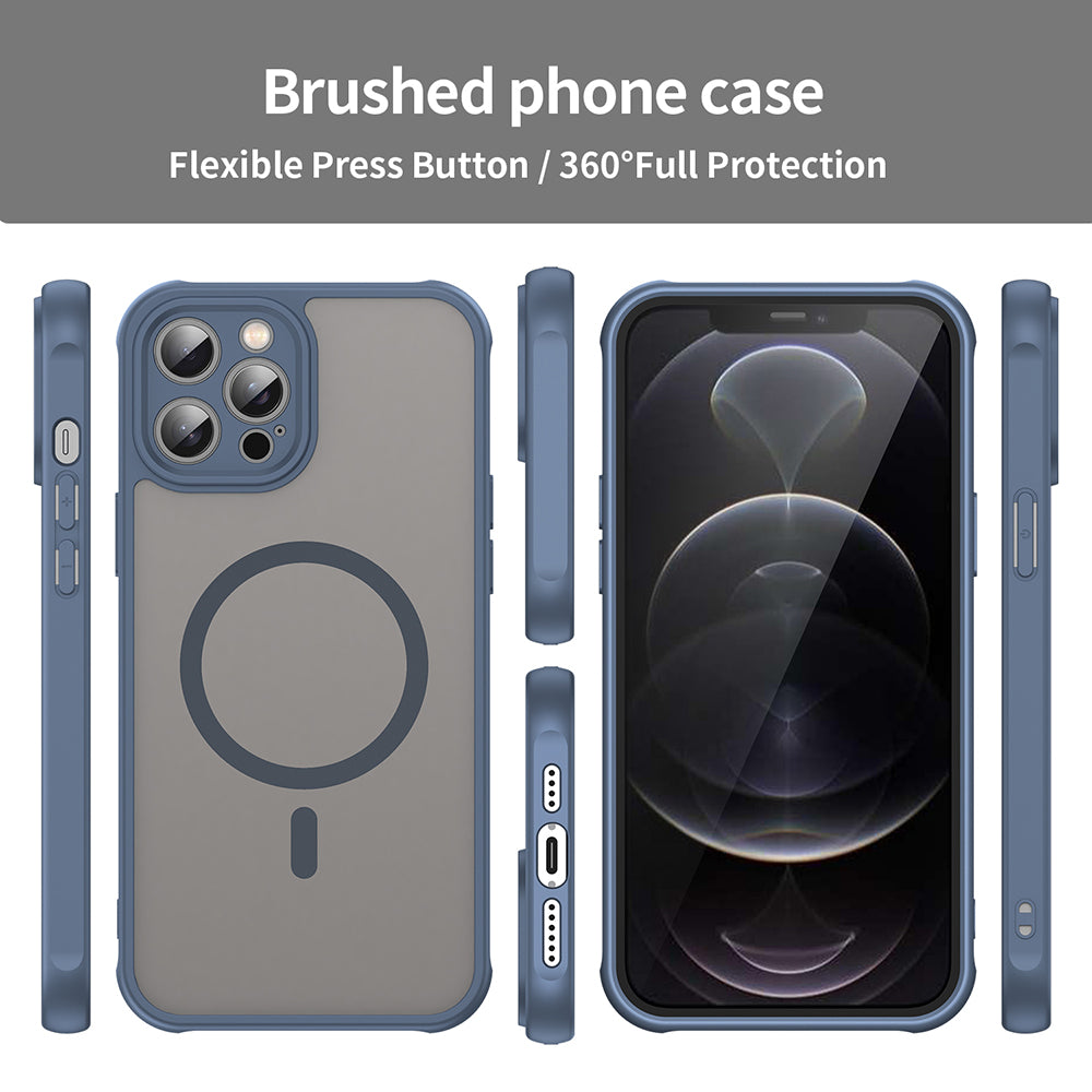 Θήκη MagSafe για Apple iPhone 12 Pro Max, Techsuit, HaloFrost II, Μπλε Σκούρο