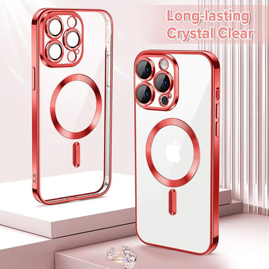 Θήκη MagSafe για Apple iPhone 12 Pro, Techsuit, Luxury Crystal, Κόκκινο