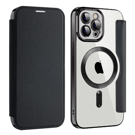 Θήκη MagSafe για Apple iPhone 12 Pro, Techsuit, SmartMag Book, Μαύρο